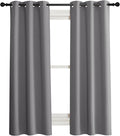 NICETOWN Blackout Curtain Blind for Bedroom, Single Panel, W34 x L63 inches, Grey/Gray, Thermal Insulated Grommet Blackout Room Darkening Drape/Drapery by NICETOWN
