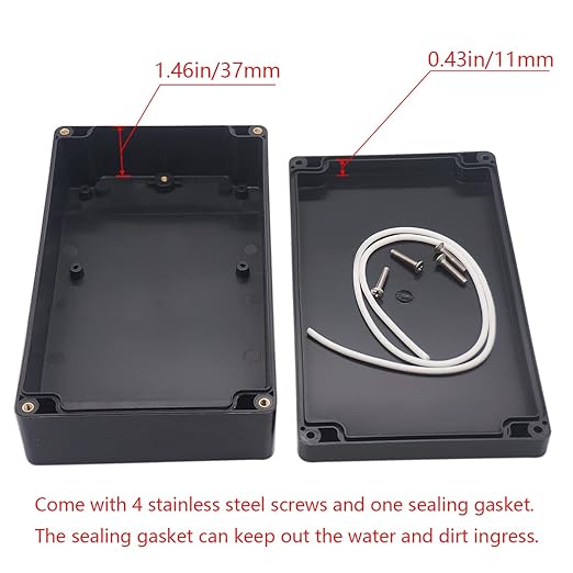 Project Box IP65 Waterproof Junction Box ABS Plastic Electrical Boxes DIY Electronic Project Case Power Enclosure 7.87x4.72x2.2 inch (200 x 120 x56 mm) - Image 4