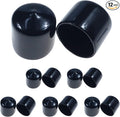 Acocony 15/16 Inch Rubber Cap Round Rubber End Caps PVC Flexible Protector Plastic Plugs for Round Holes Black Pack of 12 by Acocony