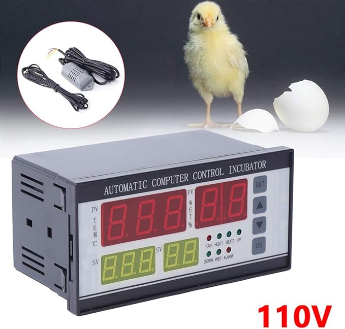 Incubator Controller, XM-18 Full Automatic Control System Egg Incubator Machine, 110V 0-99℃ Temperature Humidity Controller Thermostat Egg Hatching Control Machine for Home and Commercial Use - Image 2