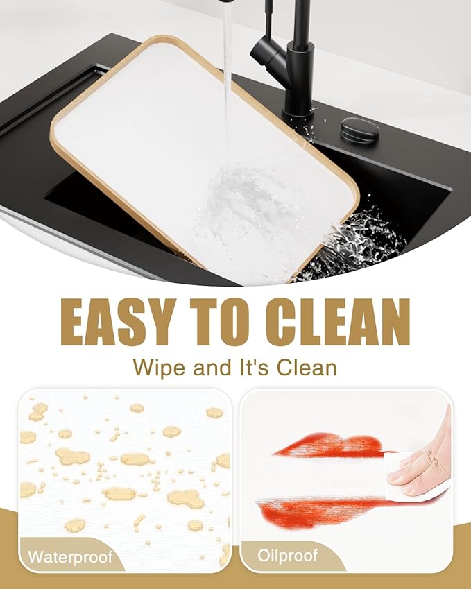 Shelf Liners for Kitchen Cabinets Non-Adhesive, Non-Slip Thickened Shelf Paper Waterproof Washable for Drawer Dresser Pantry Shelve Bathroom Protector Liner - Image 5