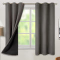 BGment Grey Blackout Curtains for Bedroom - Black Out Curtains 63 Inch Long Thermal Insulated Grommet Total Room Darkening Window Drapes for Living Room, 2 Panels, 42 x 63 Inch by BGment