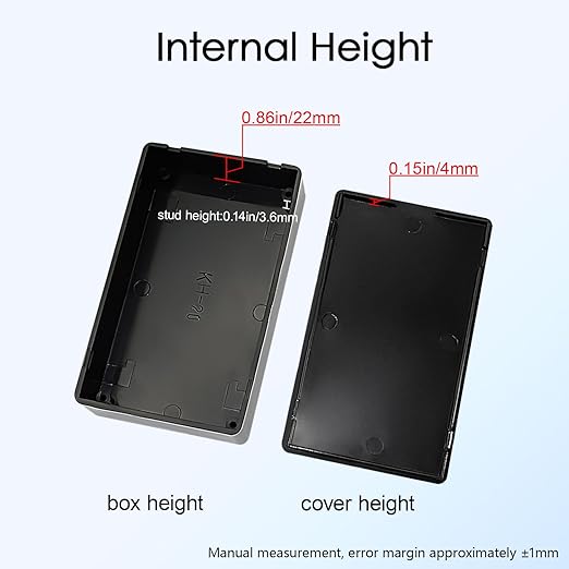 Project Box 8 Pieces Electrical Box Small Junction Box ABS Plastic Enclosure Power Electronic Case Black 3.94" x 2.36" x 0.98"(100 x 60 x 25mm) - Image 5