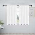 Easy-Going Rod Pocket Blackout Curtains for Bedroom, Room Darkening Window Curtains for Living Room, Thermal Insulated Noise Reduction Solid Window Drapes, 2 Panels(34x45 in, White) by Easy-Going