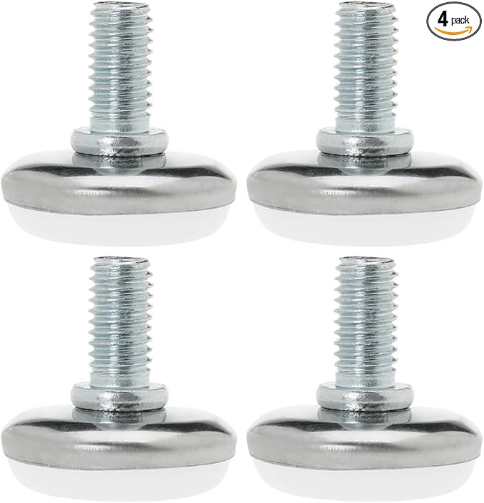 uxcell M8 x 25 x 30mm Screw on Furniture Glide Leveling Feet Floor Protector Adjustable Leveler for Chair Machine Leg 4 Pack by uxcell