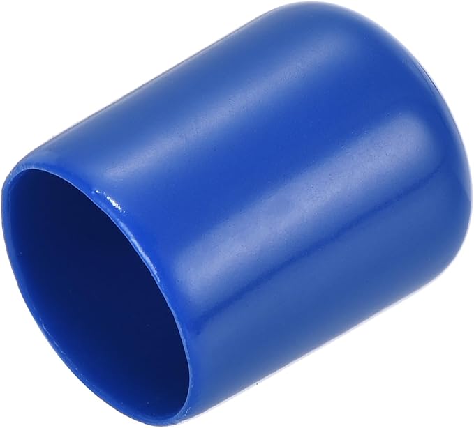 uxcell 20pcs Rubber End Caps 16mm ID Vinyl Round Tube Bolt Cap Cover Screw Thread Protectors Blue by uxcell