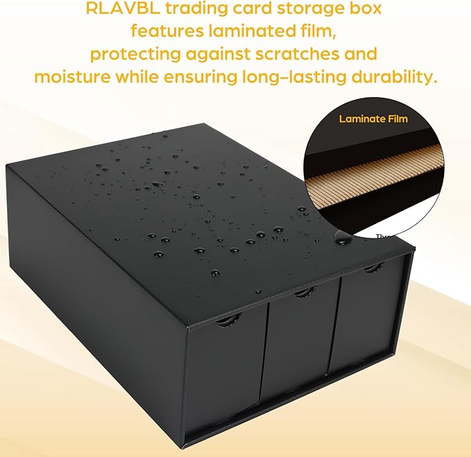 RLAVBL 12-600 CT Trading Card Storage Box with 48 Dividers, 12000+ Card Deck Box for MTG, TCG, PTCG, and Sports Cards Organizer - Image 5
