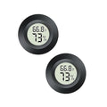 2pcs Mini Hygrometer Thermometer Indoor Outdoor Round Humidity Meter Temperature Gauge Humidity Sensor Fahrenheit Switchable Celsius Monitor for Humidor Reptile Jars 3D Printer by Maiweitong