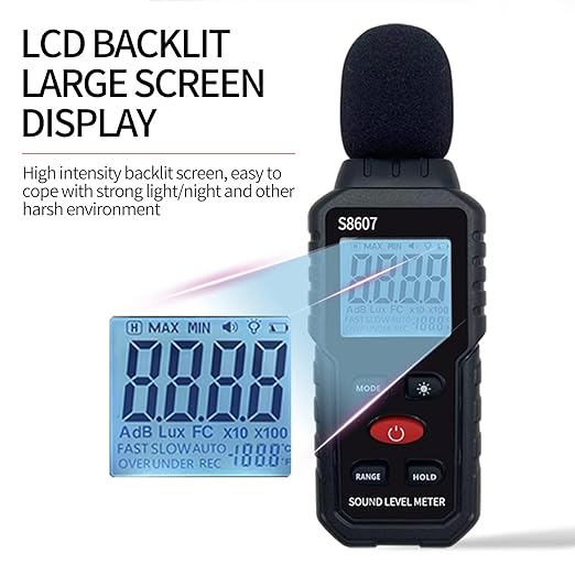 Digital Sound Level Meter,Sound Meter for Classroom Home Street,30-130dBA dB Meter to Measure Noise,Noise Decibel Reader,Audio Sound Tester,Sound Test equipmetent,Sound Measurement Device (30-130dBA) - Image 5