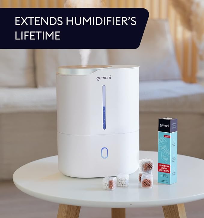 Humidifier Water Cartridge (5-Pack) Compatible with LEVOIT, GENIANI, EVERLASTING, Universal Humidifier Cleaner, Demineralization Cleaning Cartridges - Water Replacement Tablets - Image 6