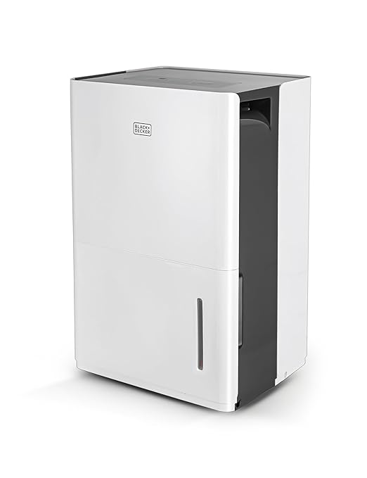 BLACK+DECKER 22-Pint Portable Dehumidifier, Dehumidifier for Home up to 1500 Sq. Ft. Coverage, For Basement and Medium to Large Spaces, Removable Bucket and Drain Hose Included, BD22MWSA, White by BLACKDECKER