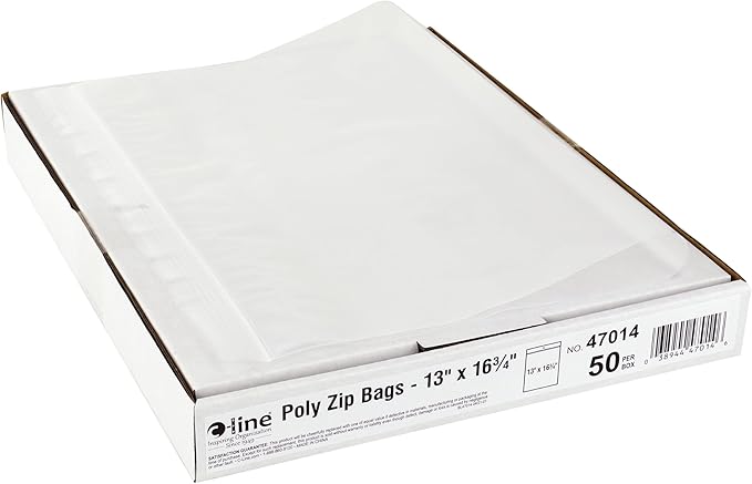 C-Line Heavyweight Industrial Poly Zip Bags, 13" x 16-3/4", Box of 50 (47014) - Image 3