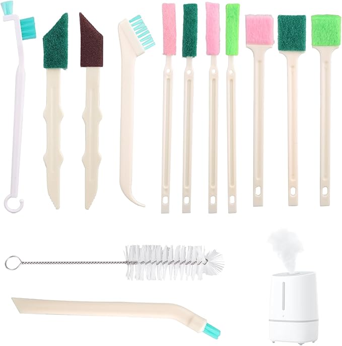 13pcs Humidifier Cleaning Brush Set, Mini Detail Cleaning Brushes Small Cleaner Kit Tool for Household Humidifiers Keyboards Tiles Bottles & Tight Spaces by Unknown