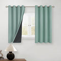 BGment Short 100% Blackout Curtains for Bedroom, Thermal Insulated Lined Energy Efficiency Noise Reducing Grommet Curtains 54 Inch Length for Small Window 2 Panels Each 52 Inch Wide, Frosty Green by BGment