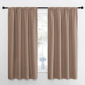 NICETOWN Kids Blackout Curtain Panels - Window Treatment Thermal Insulated Solid Rod Pocket Curtains/Drapes for Bedroom (Set of 2 Panels, 42 by 63 Inch, Cappuccino) by NICETOWN