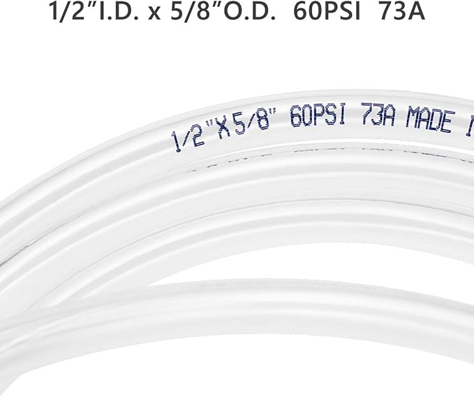 Eastrans Clear Vinyl Tubing Flexible PVC Tubing, Hybrid PVC Hose, Lightweight Plastic Tube, by 1/2 Inch ID, 10-Feet Length - Image 3