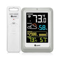 Indoor Outdoor Thermometer Wireless Weather Stations, with 330ft Range Sensor and Adjustable Brightness Inside Outside Temperature Humidity Monitor (Colorfu02) by UUNNI