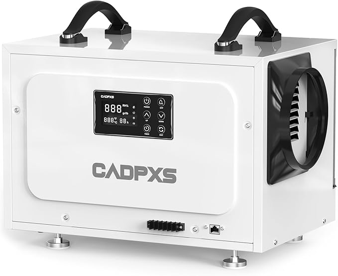 CADPXS Crawl Space Dehumidifier, 125 Pints Commercial Dehumidifiers with Drain Hose, Dehumidifier for Crawlspace, Basements & Water Damage Use, Auto Defrost & Memory Restart, cETL Listed by CADPXSGLOBALINC