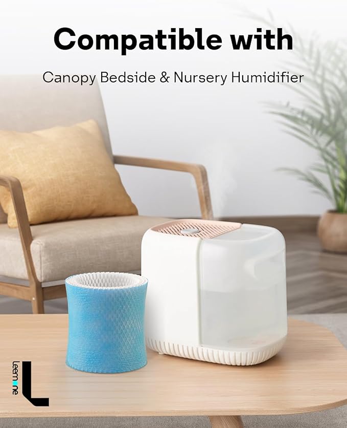 Leemone 3-Pack Bedside Humidifier Filter 2.0 Replacement Compatible with Canopy Bedside & Nursery Humidifiers, Humidifier Wicking Filter Lasts Up to 6 Weeks - Image 2