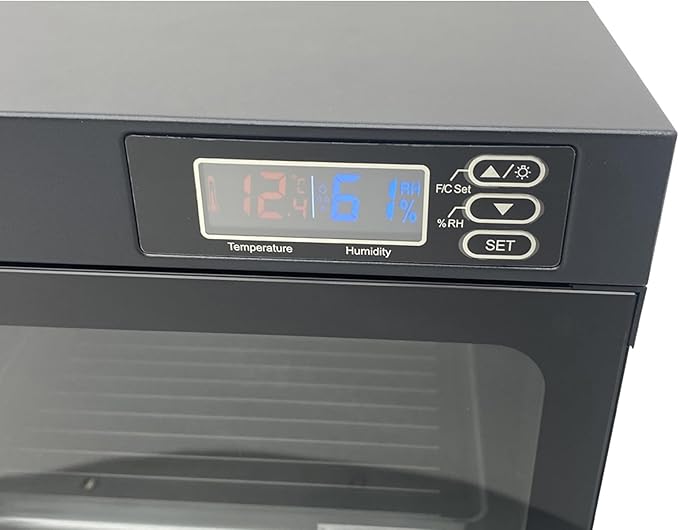 INTBUYING Camera Dry Cabinet 30L Electronic Dry Cabinet for Camera Lens Storage with Lock 2 Layers Intelligent Temperature Humidity LED Screen Noiseless - Image 9