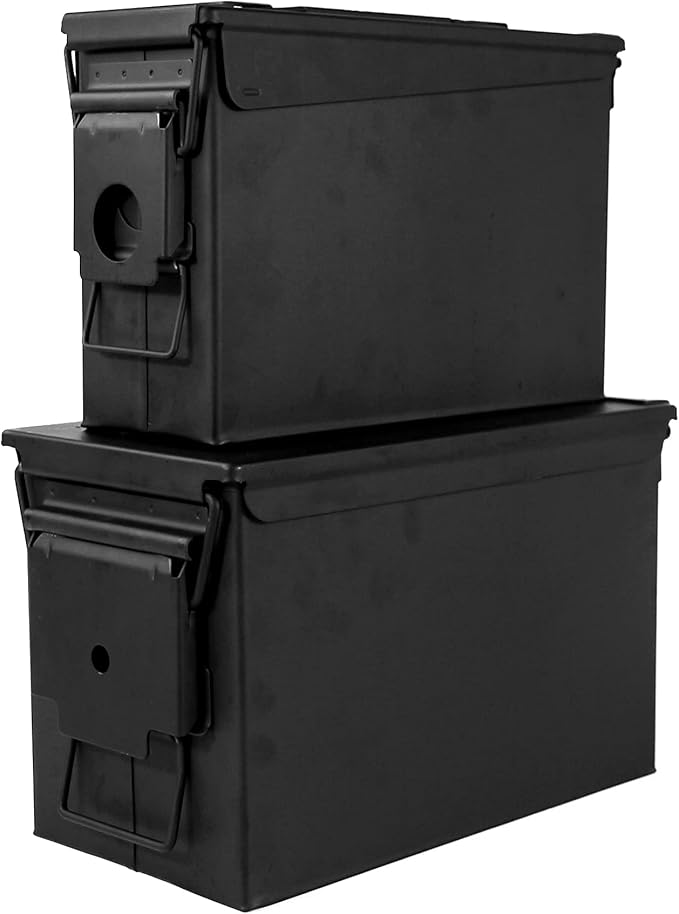 GUGULUZA Metal Ammo Can 30/50 Cal, Lockable Bullet Storage Case, Waterproof & Airtight Containers Box with Flip Top for Long-Term Storage Shotgun, Rifles, Pistols Ammunition - Image 9