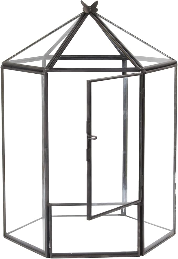 ELEGANTLIFE Glass Geometric Plant Terrarium,Succulent & Air Planter for Home Garden Office Decoration,No Plants(Black Hexagonal) - Image 5