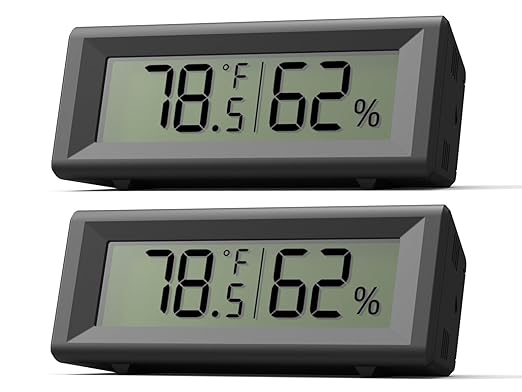 Small Digital Hygrometer, Humidity Meter, Indoor Thermometer, Room Temperature and Humidity Monitor, Gauge with Accurate Sensor, for House, Home, Baby Room, Greenhouse, Humidor, Incubator, Reptiles by PFTTDD