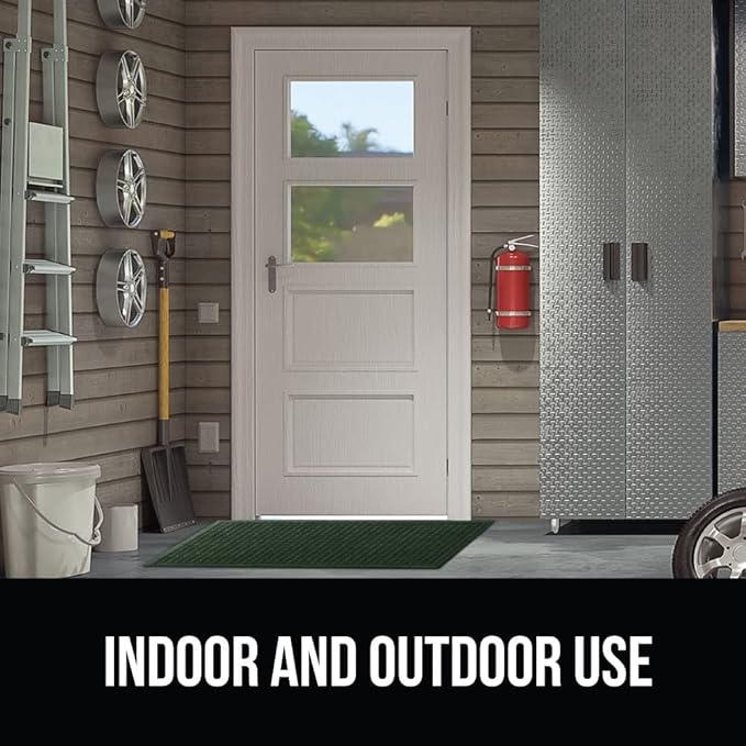 GORILLA GRIP Front Door Mat, 47x35, Indoor Outdoor Ultra Absorbent HydroAbsorb Doormat, Absorbs Up to 6 Cups of Water, Stain and Fade Resistant, Rubber Backing Doormats, Captures Dirt, Green - Image 9
