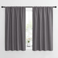 NICETOWN Grey Window Curtains for Bedroom - Home Decoration Thermal Insulated Rod Pocket Blackout Blinds & Drapes for Small Windows (Gray, 2 Panels, W42 x L54 -Inch) by NICETOWN