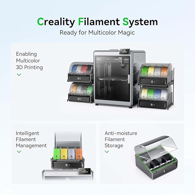 2025 Official CREALITY CFS - New Creality Filament System, Multi-Color 3D Printer Automatically System, Supports 16 Color Printing for K1 Series CFS Upgrade Kit/K2 Combo//K2 Plus/K1 MAX/K1 SE/K1C/Hi - Image 7