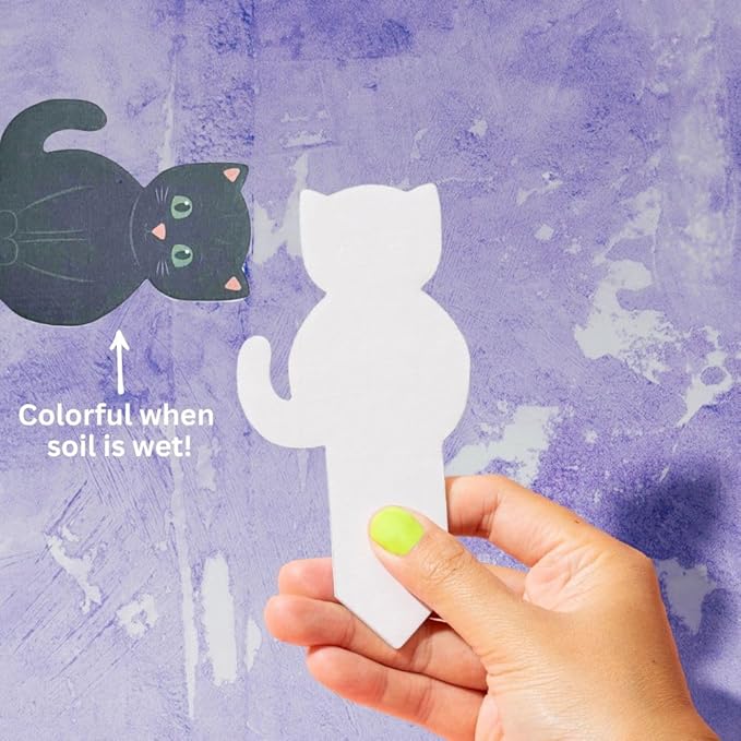 Biodegradable Soil Moisture Meter, Visual Reminder to Water Your Indoor Plants - Tool to fIx overwatering and Under-Watering houseplants (Kitty PlantDoc - 5 Pack) - Image 2