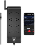 AC Infinity Outlet AI+, Environment Controller, Smart WiFi Power Strip, Dual-Zone Temperature Humidity, Individual Control 8 Plugs, AI Targeting, Thermostat Greenhouse Aquarium Terrarium Home, 1800W by ACInfinity