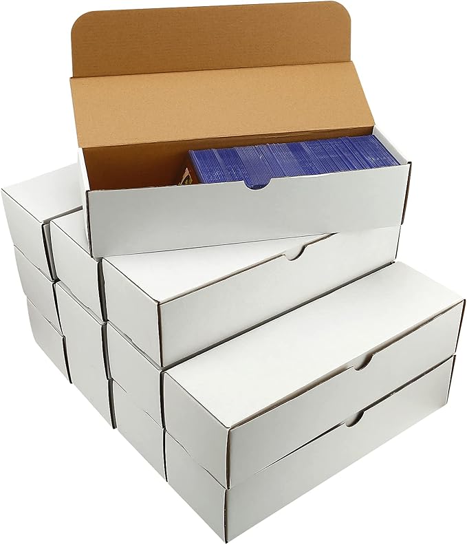 Trading Card Storage Box,12-Pack-9600 Count Corrugated Cardboard Card Box With Mtg/Magic/TCG Storage and Collection,Labels For Card Storage Box by BIU-BOOM