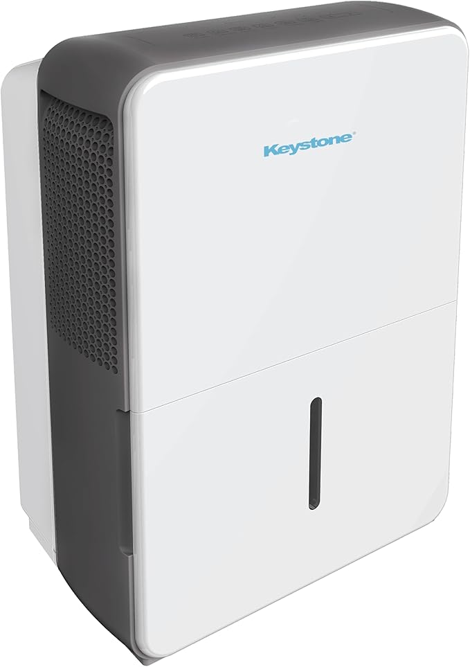 Keystone Energy Star 22-Pint Portable Dehumidifier for Large Rooms up to 1,500 Sq.Ft. with Auto-Shutoff & Timer, Quiet and Moisture Absorber For Basement, Garage, Living Room by Keystone