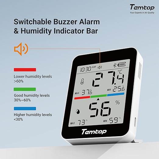 Temtop Indoor Thermometer T1 Variants (Basic Edition (Temp/Humidity)-2pack) - Image 5