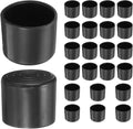 uxcell 24pcs Round Chair Leg Caps 30mm/1.2" PVC Chair Leg Floor Protectors Non-Slip Chair Feet Covers for Hardwood Floors Furniture Protectors, Black by uxcell
