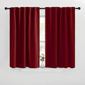 NICETOWN Blackout Curtain Panels for Kitchen - (Burgundy Red Color) 29x36 inch, 2 Panels Set, Room Darkening Blackout Drapes for Window by NICETOWN