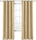 ChadMade Blackout Lined Premium Velvet Curtain Cream 84Wx72L Inch (1 Panel), Eyelet Grommet for Livingroom Bedroom Theater Studio, Leon Collection by ChadMade