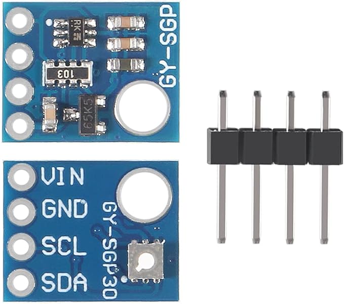 2PCS SGP30 Air Measurement Gas Sensor TVOC/eCO2 Air Quality Carbon Dioxide Detector to Replace CCS811 Carbon Dioxide CO2 VOCs Air Quality Gas Sensor Module for Arduino 2PCS - Image 2