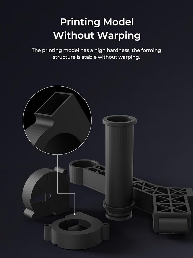 Creality Carbon Fiber Filament 1.75mm, 3D Printer Filament, 1kg (2.2lbs) Spool, No Warp Enhanced Toughness, ±0.03mm Accuracy Printing Filament, for K1C/ K1 Max & More (Carbon Fiber) - Image 5