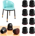 Silicone Chair Leg Floor Protectors with Felt, 16PCS Chair Leg Protectors for Hardwood Floors, Black Furniture Cup Chair Leg Covers to Protect Floors, Anti-Scratches&Noice(Round,Fit:1.1"-1.4") by GAGUIUP
