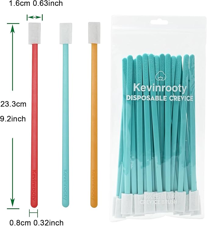 30PCS Crevice Cleaning Brush Tool Kit - Disposable Toilet Brush & Seat Cleaner (Blue) - Image 2