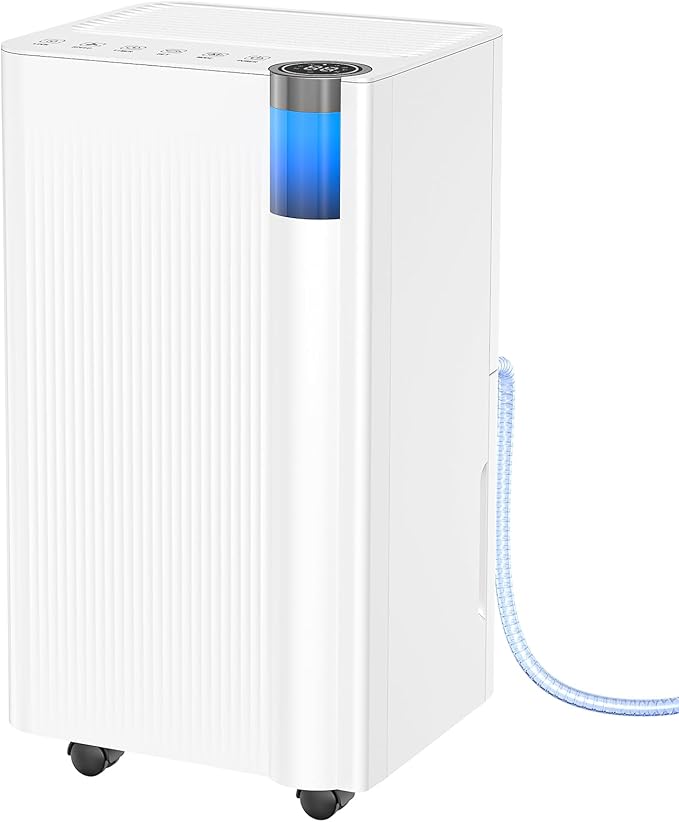2500 Sq.Ft Dehumidifier for Basement with Drain Hose Max 34 Pints, Dehumidifiers for Home Large Room Bathroom Bedroom, 3 Modes, Smart Humidity Control, Auto Defrost, 24H Timer, Sleep Mode by CagstulDehumidifier