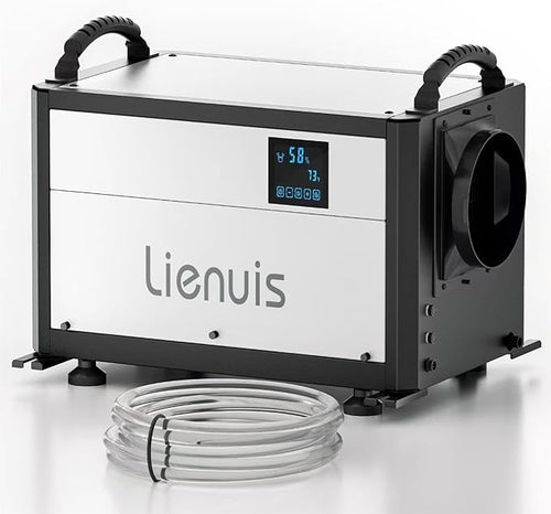110 Pints Commercial Dehumidifiers for Crawl Spaces & Basement,Under House,Warehouse & Job Sites, Crawl Space Dehumidifier with Drain Hose, Remote Control, Auto Defrost, Humidity Control, CSA Listed by Lienuis