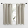 NICETOWN Blackout Curtains for Living Curtains, Room Darkening Window Curtain Panels, Easy-Care Solid Thermal Insulated Draperies/Drapes for Daughter Room (Natural, 2 Panels, 34 by 45) by NICETOWN