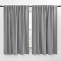NICETOWN Blackout Curtain Panels Window Draperies - (Silver Grey Color) 62x63 inch, 2 Pieces, Insulating Room Darkening Blackout Drapes for Doorway Shower Bathroom Laundry Room Bifold Door by NICETOWN