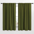 NICETOWN Bedroom Curtains Blackout Draperies Panels - (Olive Green) 52 inches x 54 inches, Double Panels, Thermal Insulated Rod Pocket/Back Tab Blackout Curtains for Christmas Window by NICETOWN