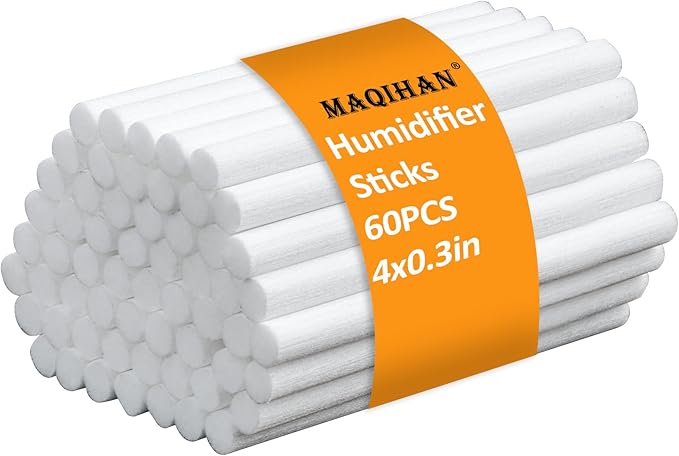 60PCS Humidifier Stick Filter Refill - Mini Air Diffuser Pure Wicks Refill Cotton Filter Sticks Replacement Wicks for Small Portable Humidifier Diffuser in Office Bedroom Home by MaqiIhanCustomOfficial