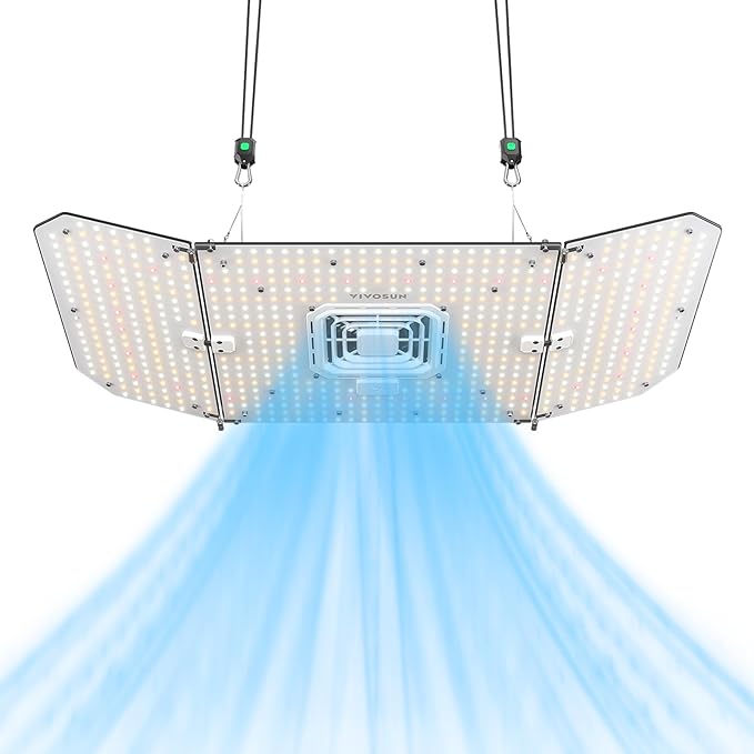 VIVOSUN AeroLight Wing AW200SE, LED Grow Light 200W with Integrated Circulation Fan, Compatible with App, Used with Growhub Controller E42A/E25 to Achieve More Functions for 2x4/3x3 Grow Tent by VIVOSUN