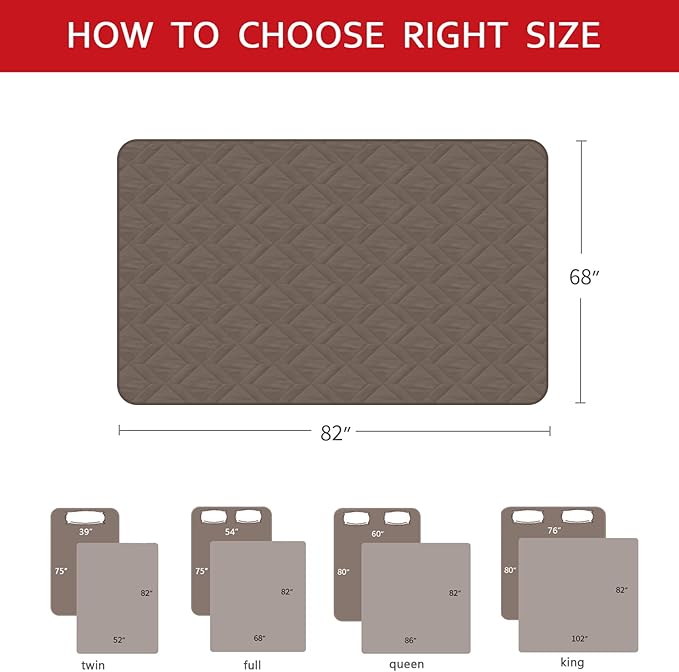 Moonsea Waterproof Blanket Dog Bed Cover with Non-Skid Bottom, Couch Cover for Dogs, Mattress Protector Furniture Protector, Bed Couch Sofa(68" X 82"), Chocolate - Image 6